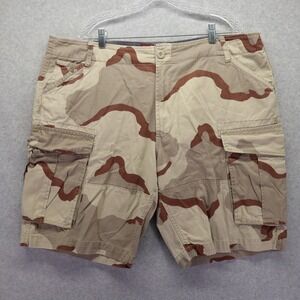 Matchstick Shorts Mens 44 Cargo Flap Pocket Outdoor Casual Tan‎ Army Desert Camo